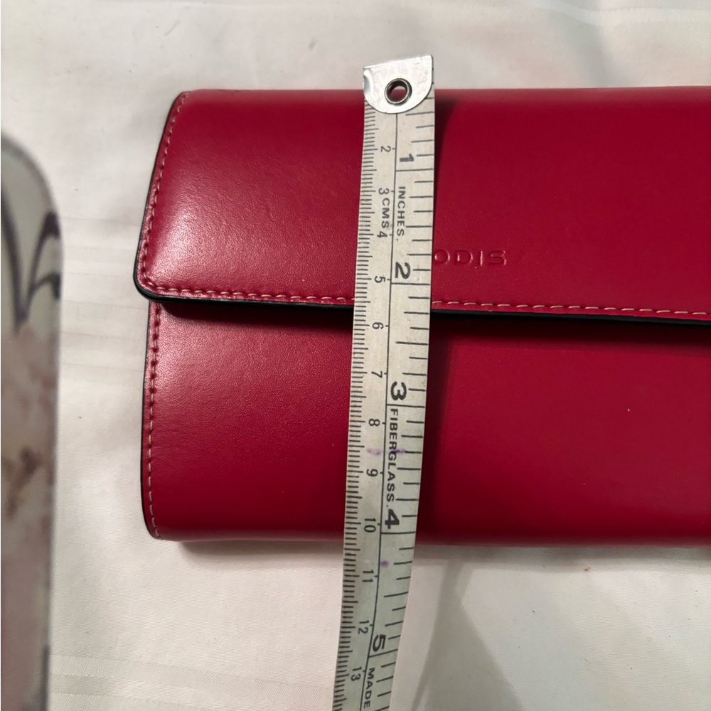 LODIS smooth red cherry ladies leather wallet